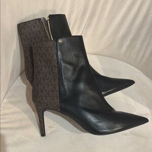 Michael Kors Black and Brown Women's Ankle Boots